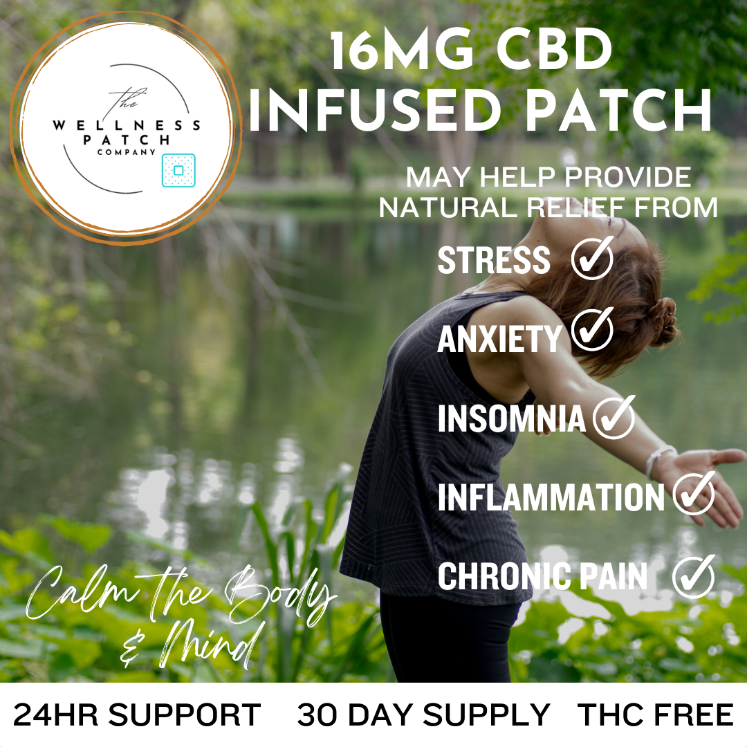 16mg CBD PATCH 30 day Supply 24 hr Support SALE