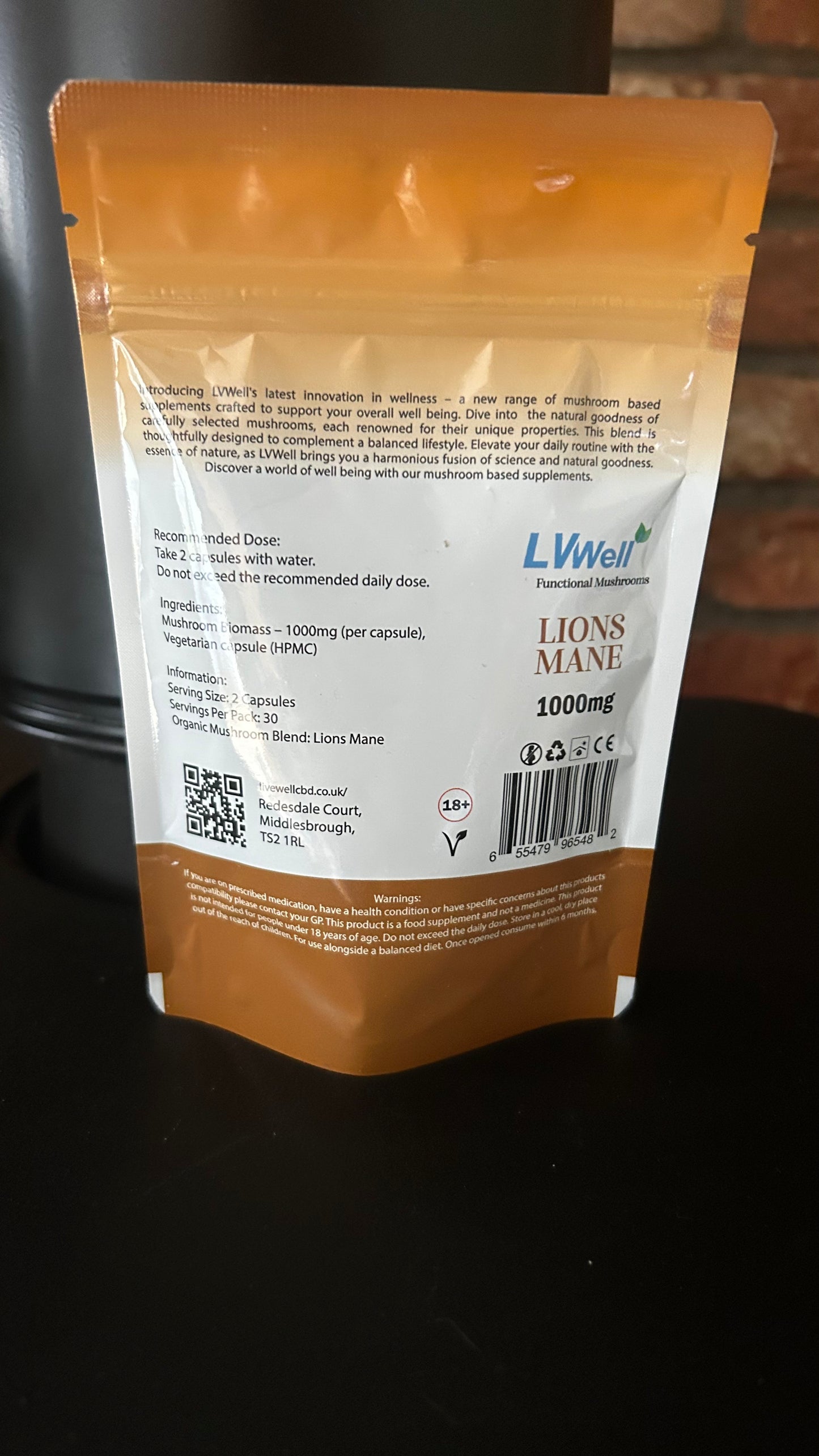 Mushroom Capsules Lions Mane - 60 Capsules 1000mg
