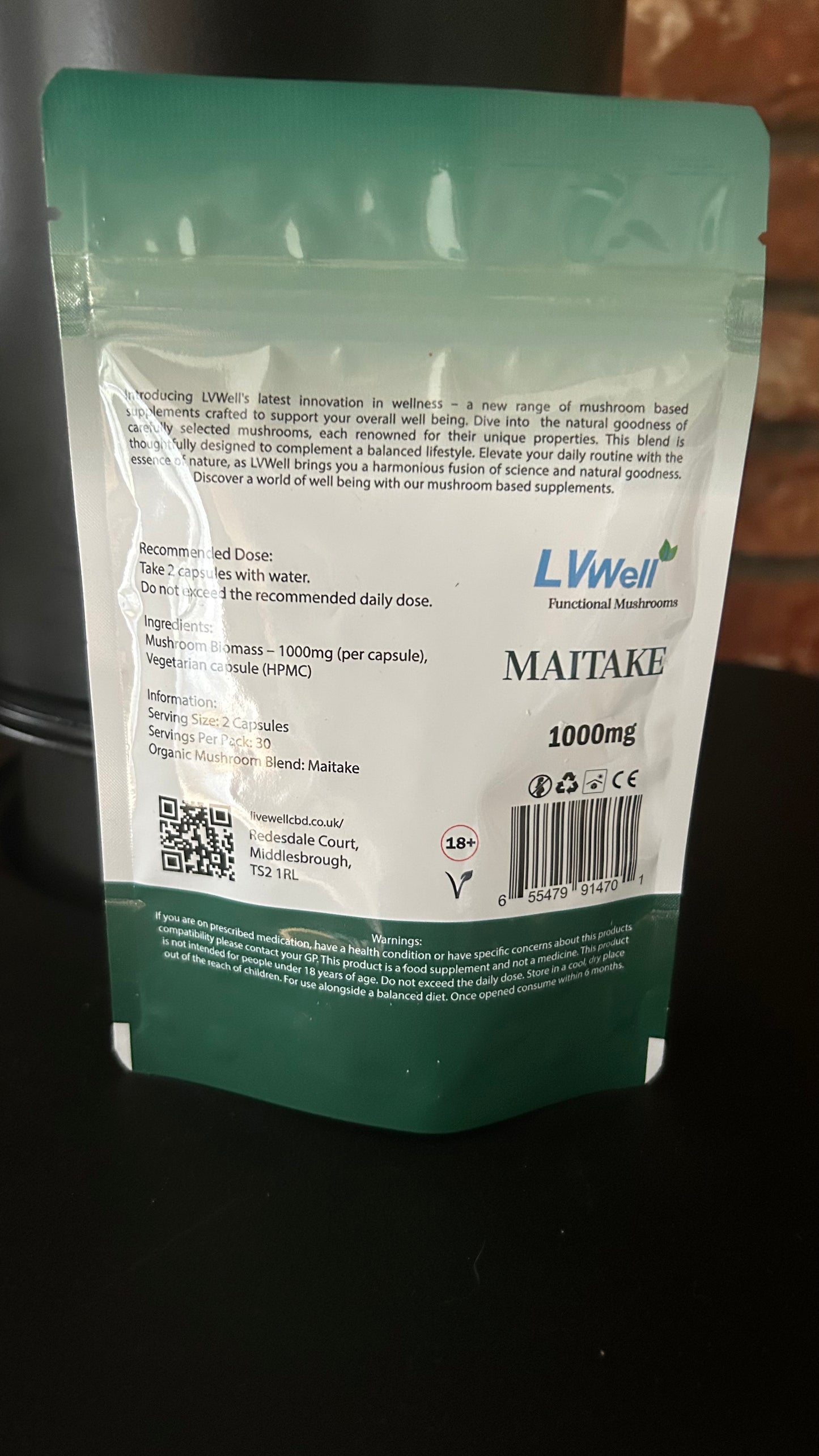 Mushroom Capsules Maitake – 60 Capsules 1000mg