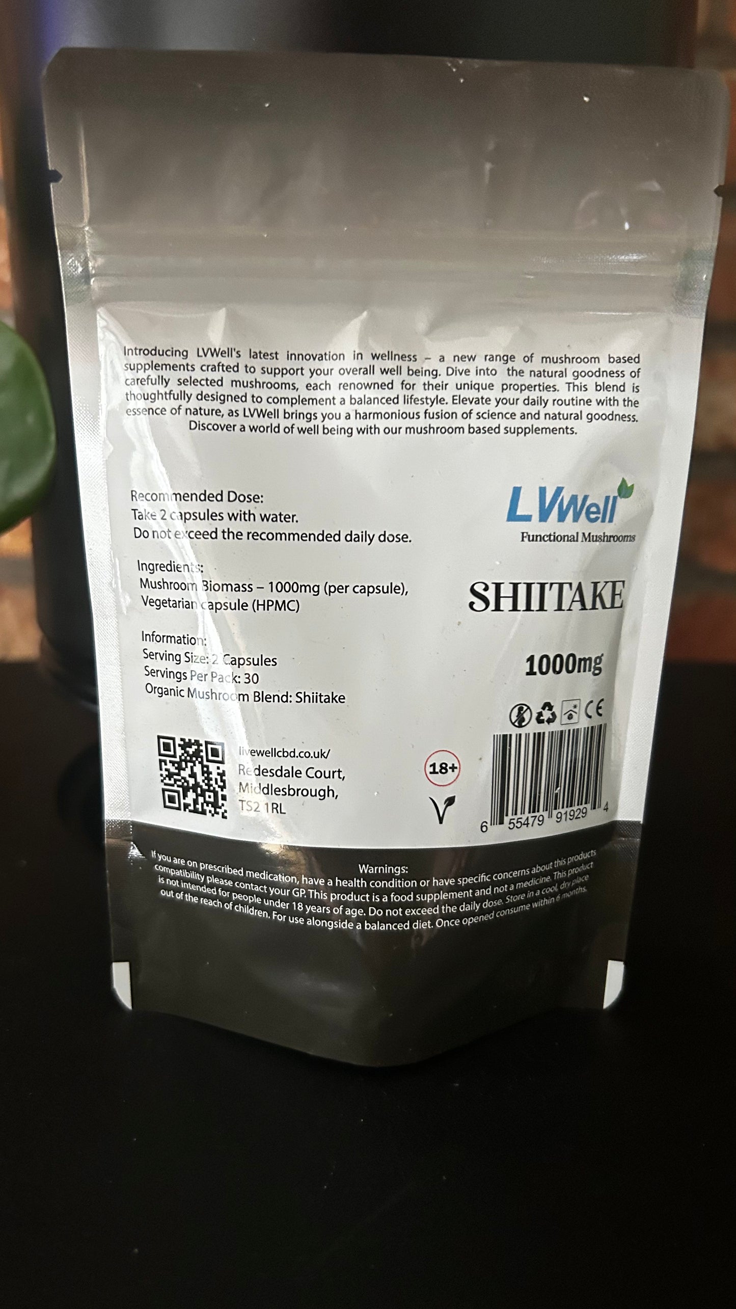 Mushroom Capsules Shiitake – 60 Capsules 1000mg