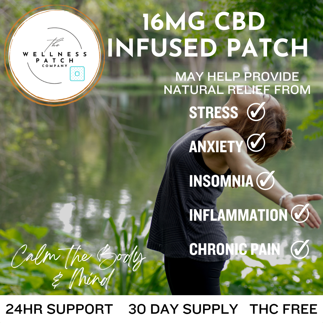 16mg CBD PATCH 30 day Supply 24 hr Support