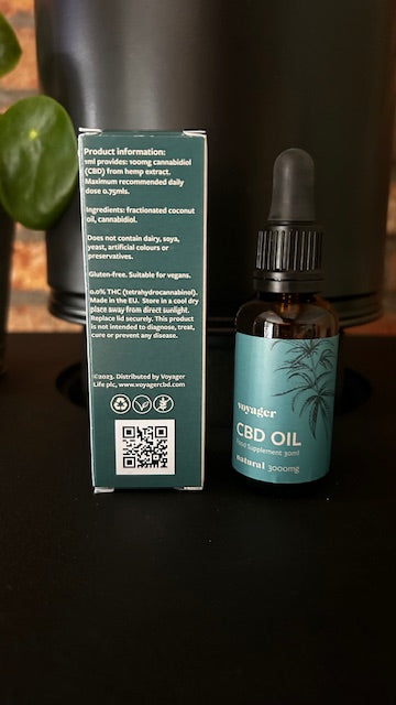 Voyager CBD Oil 3000mg Natural Flavour 30ml