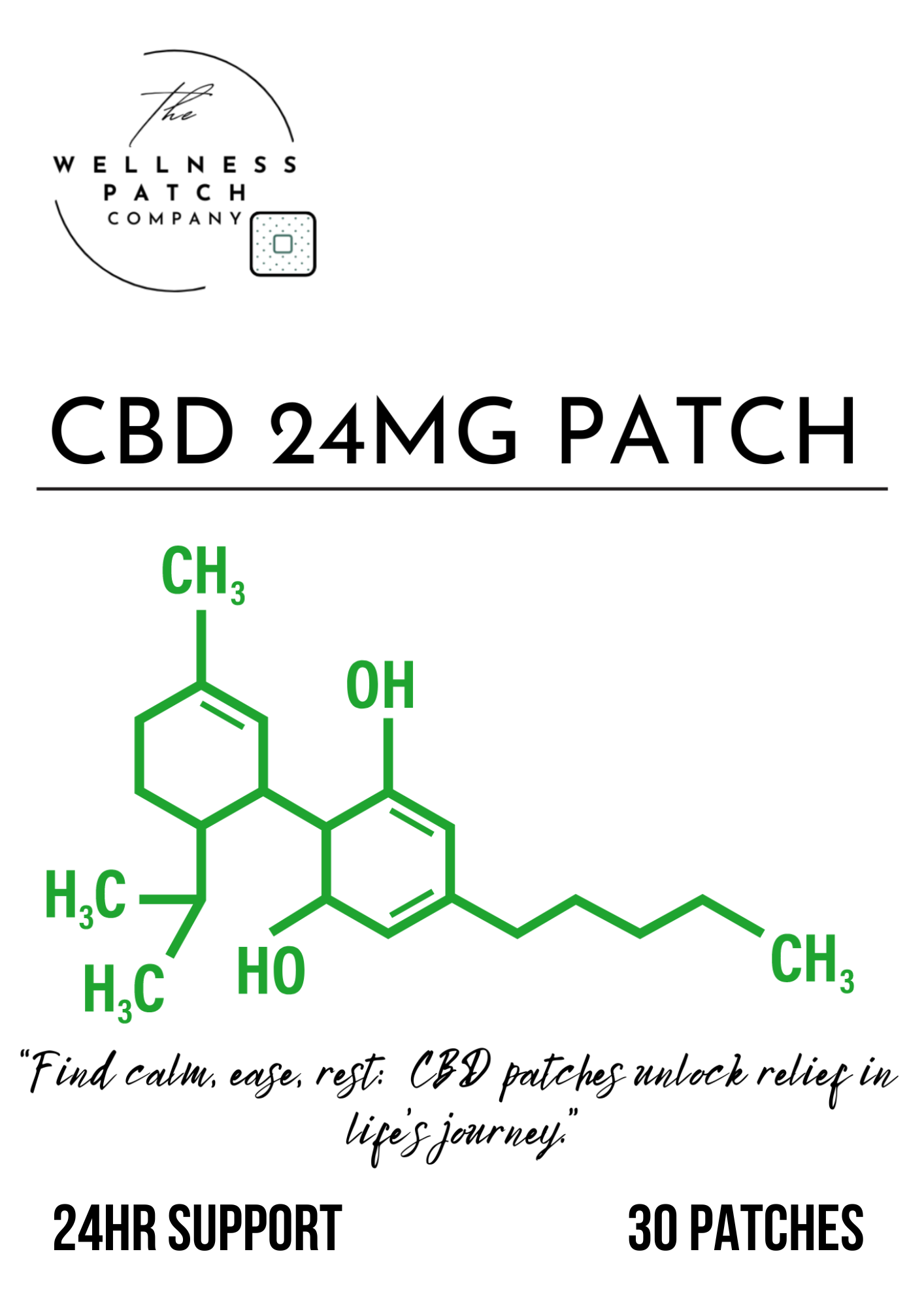 24mg CBD PATCH 30 day supply 24Hr CBD Patch