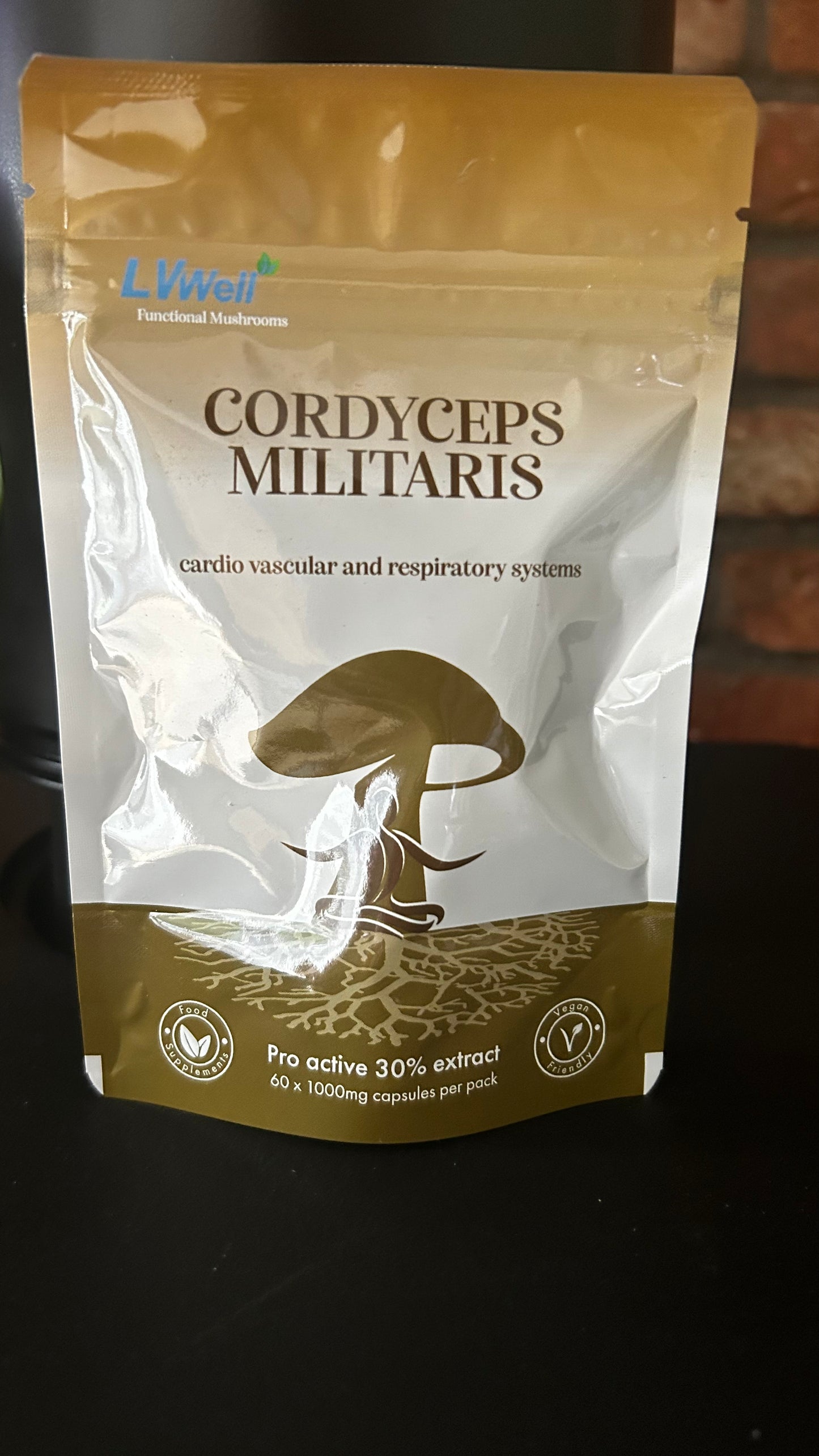Mushroom Capsules  Cordyceps Militaris - 60 Capsules 1000mg