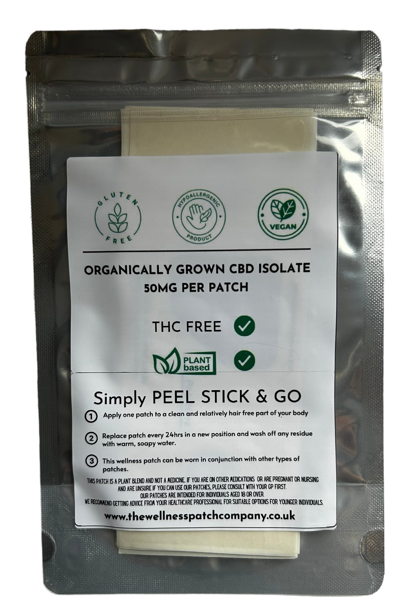 50g CBD PATCH 24 Hour Support 30 day Supply