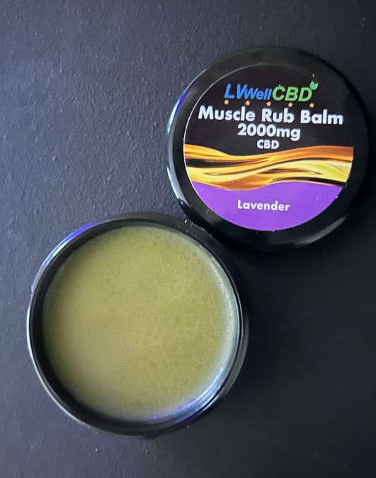 CBD Muscle Balm 2000mg  Lavender Full Spectrum from LVWell