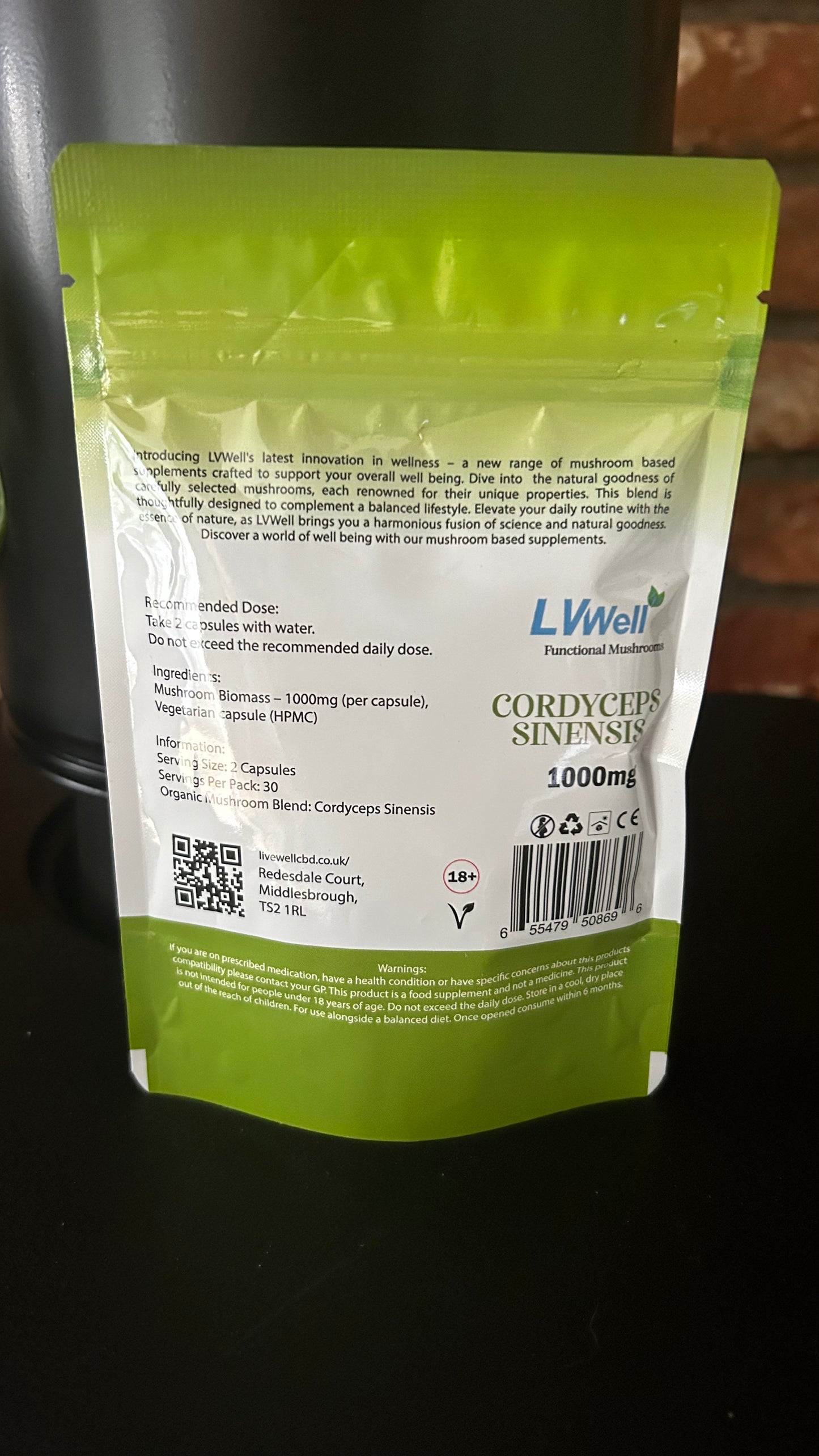Mushroom Capsules Cordyceps Sinensis – 60 Capsules 1000mg