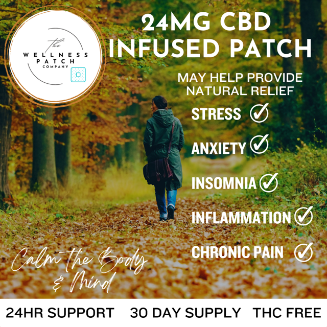 24mg CBD PATCH 30 day supply 24Hr CBD Patch