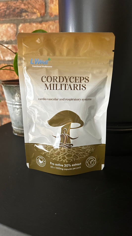 Mushroom Capsules  Cordyceps Militaris - 60 Capsules 1000mg