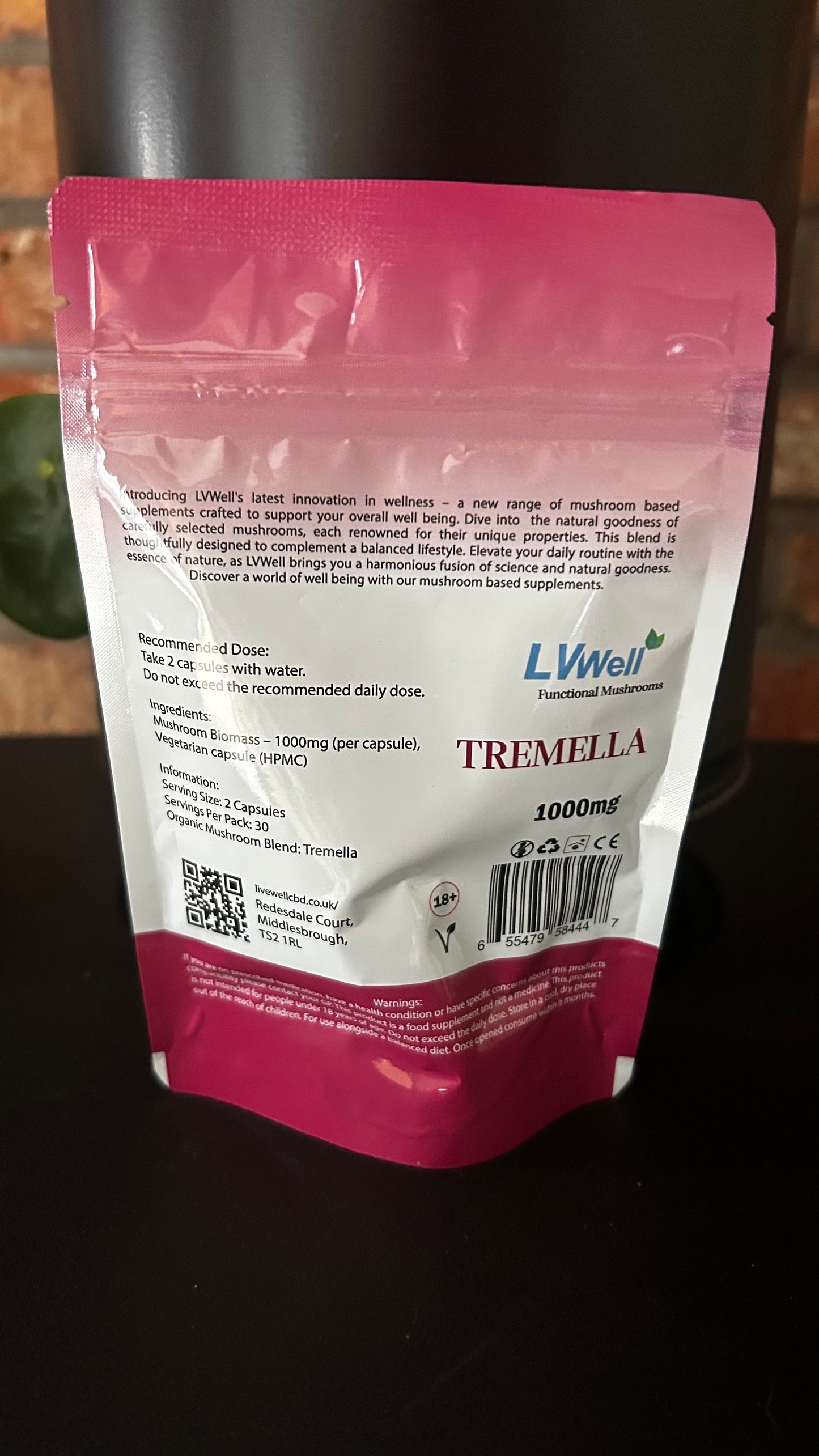 Mushroom Capsules Tremella – 60 Capsules 1000mg